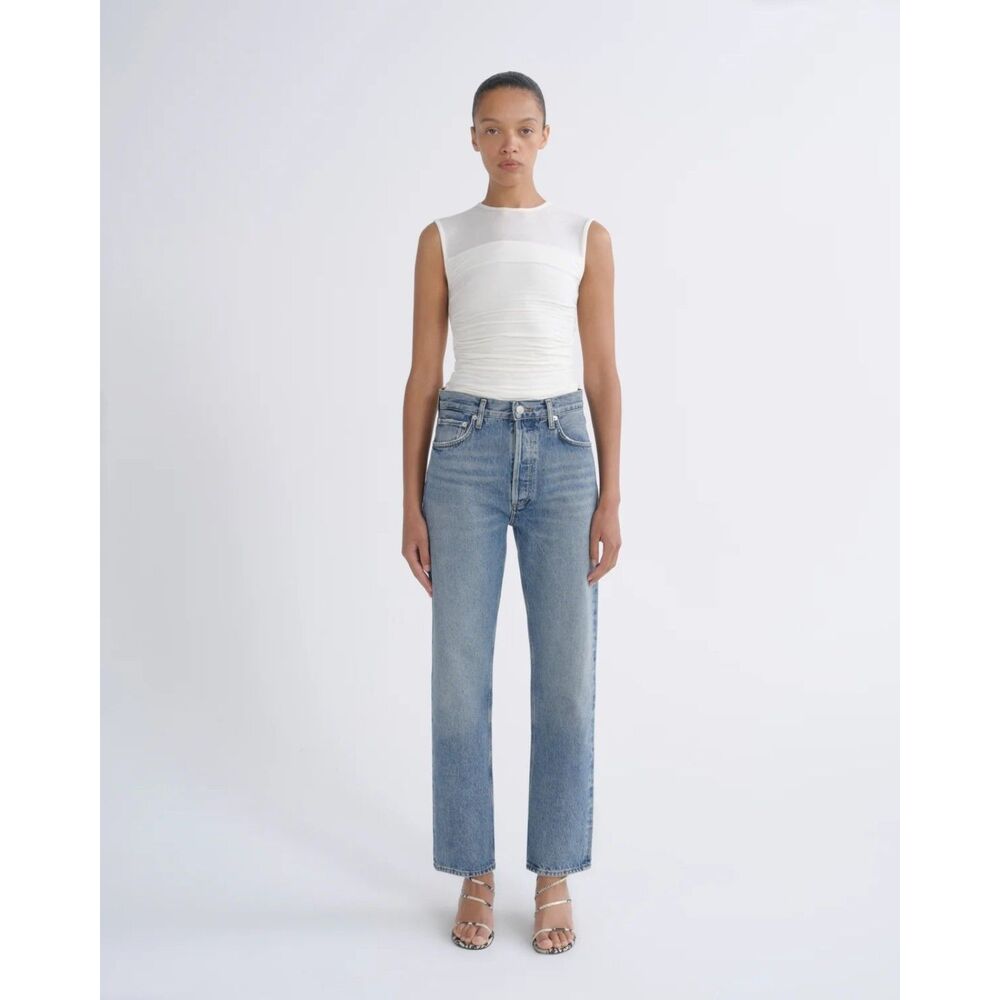 AGOLDE 90's Pinch Waist Crop High Rise Straight Jeans Size 25 NWOT
